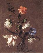 Mario Dei Fiori Theee Caper Flower,a Carnation,a Bindweed,and a Tulip France oil painting artist